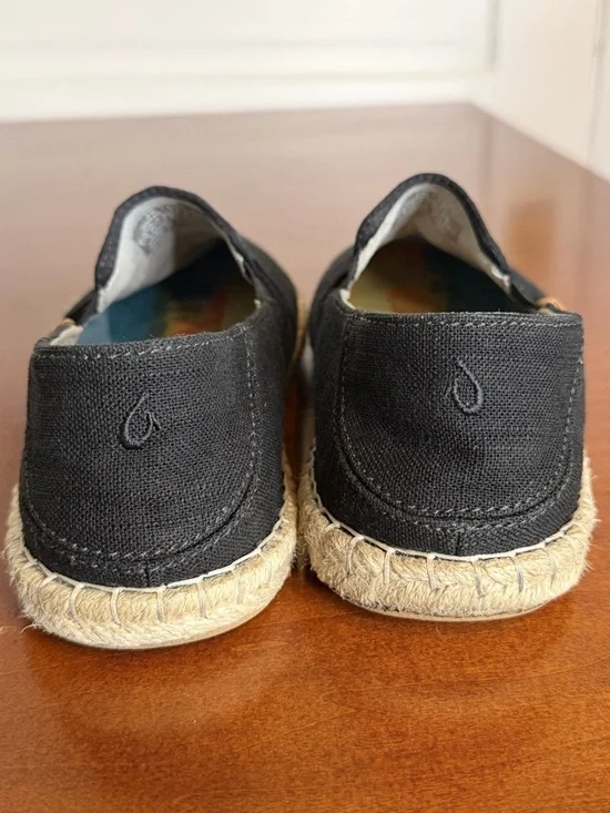 OluKai Kaula Pa’a Kapa Espadrilles Slip on in Black Size 7.5 - Picture 5 of 7